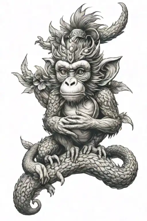 Monkey And Dragon