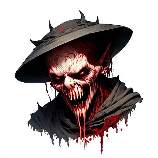 Evil Disturbing Horrible Scary Entity Looking Down