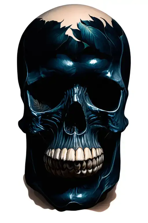 Peonia Inside A Skull