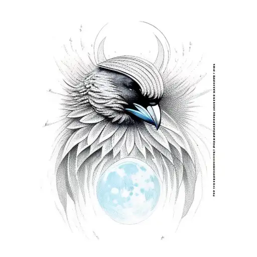 Crow And Moon