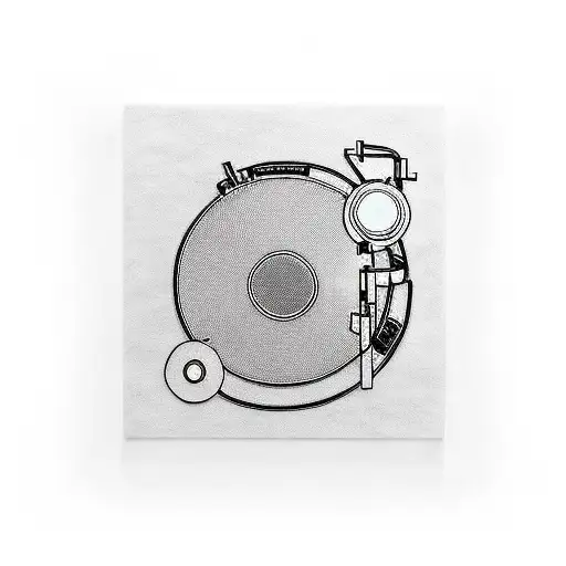 A Dj Turntable With Sport Equipment As The Vinyl Records