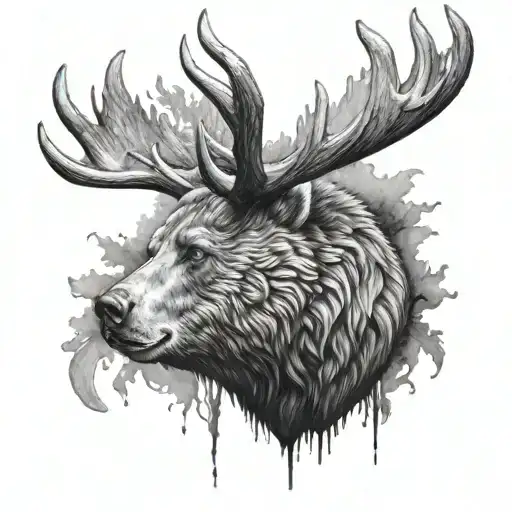 Bear With Wings And Antlers