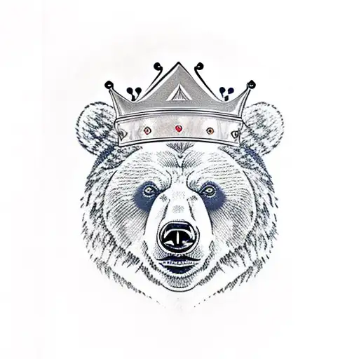 Bear Head With Crown