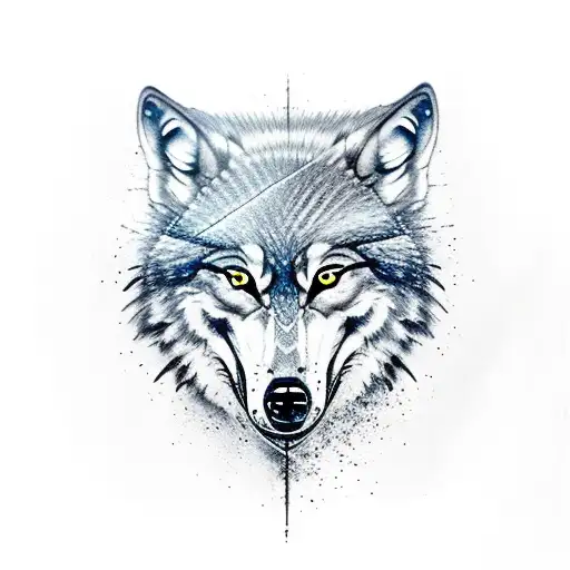 Next To A Wolf Showing Teeth Next To A Side Profile Of A Samurai Armor