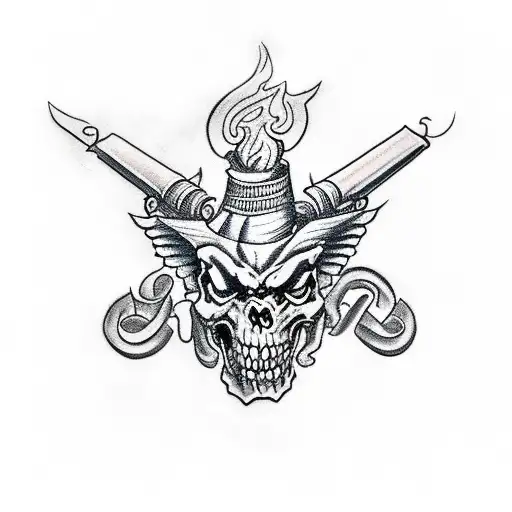 Marine Corps Demonic With Fire