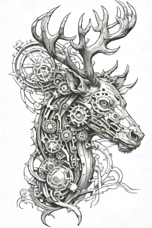Monstrous And Half Mechanical Deer