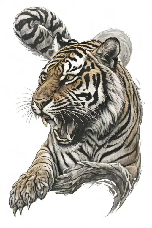 Aggressive Bengal Tiger
