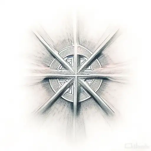 Christian Cross With Art