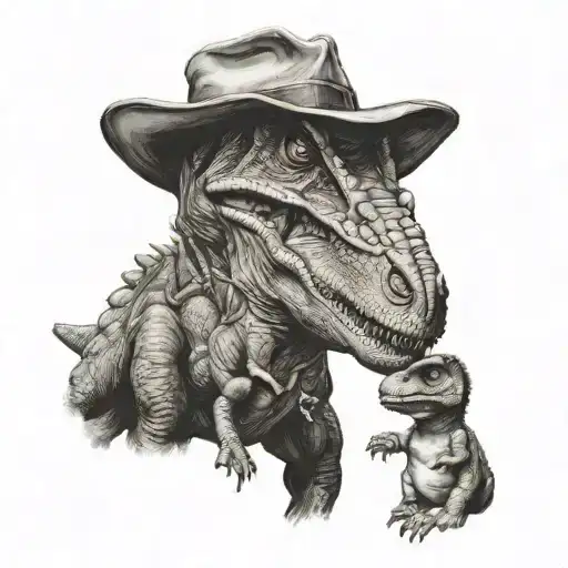 Mommy And Daddy With Baby T Rex