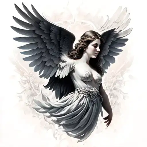 Mother Wings Spread Wide