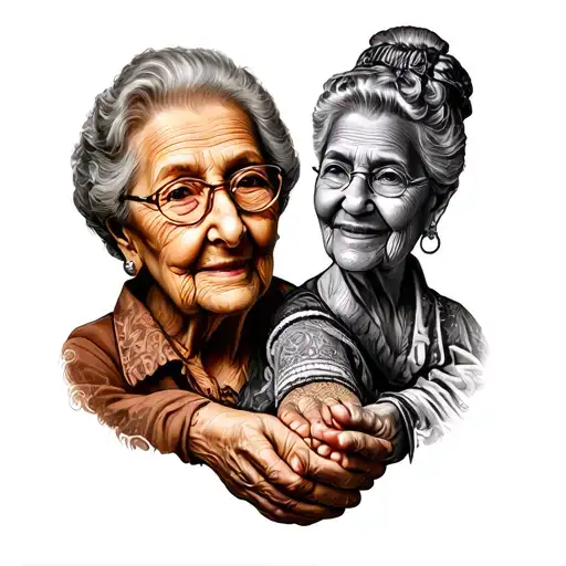 Grandma Holding Hands