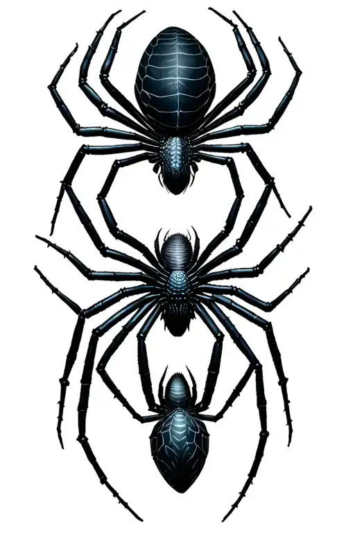 Spider 3D Tattoo With Shadow