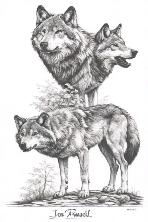 Wolf Saying In The Loving Memory Of Joe Russell 1964 -2024