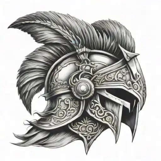 Spartan Helmet Design For Motorcycle Helmet Adorned