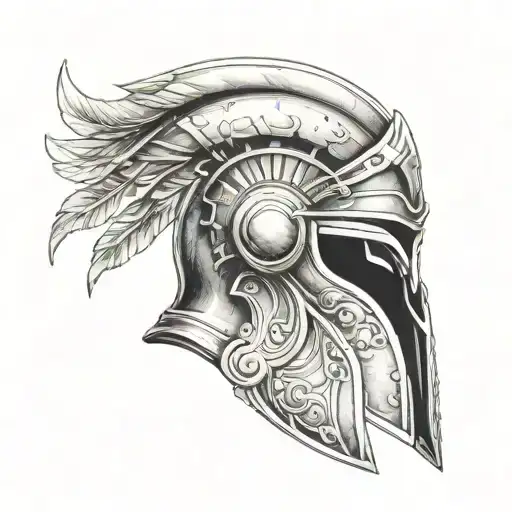 Spartan Helmet Design For Motorcycle Helmet