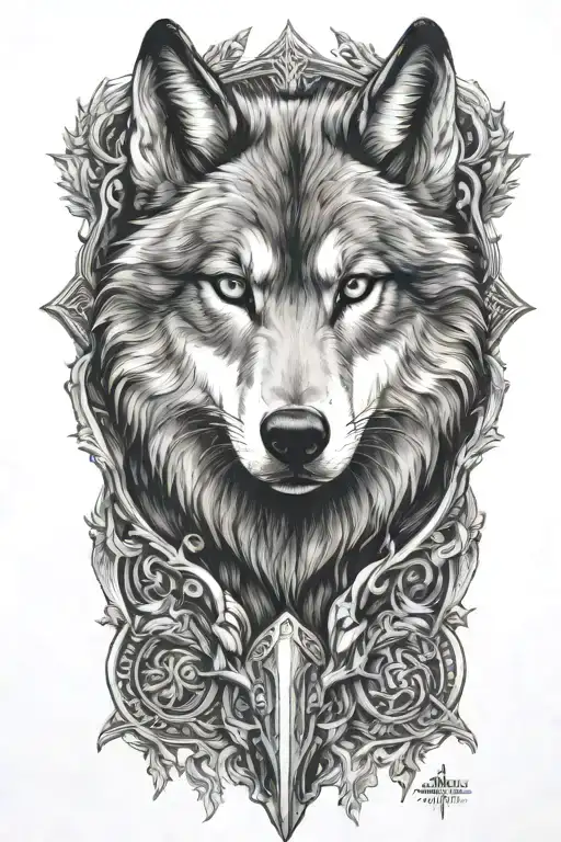 Desgin Bold And Detailed Norse Mythology-inspired Forearm Tattoo Featuring Fenris The Wolf