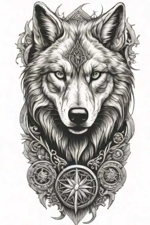 Desgin Bold And Detailed Norse Mythology-inspired Forearm Tattoo Featuring Fenris The Wolf