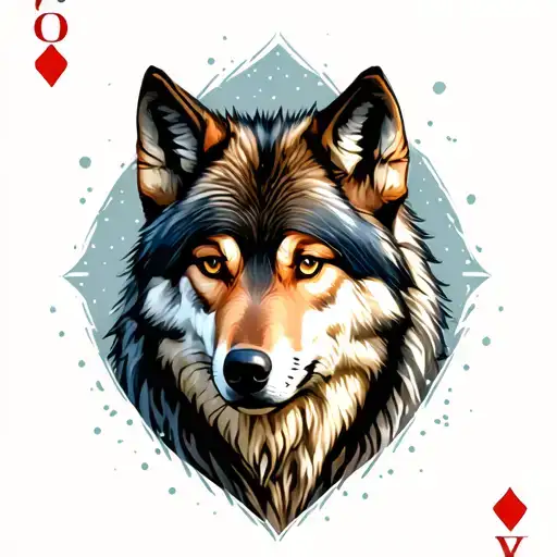 Wolf And Card Featuring