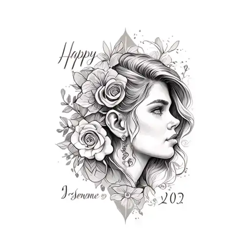 Date Tattoo Behind The Ear Celebrating Meeting Someone Special