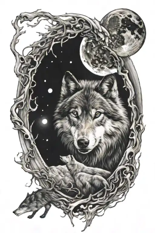 A Black Hole And A Wolf