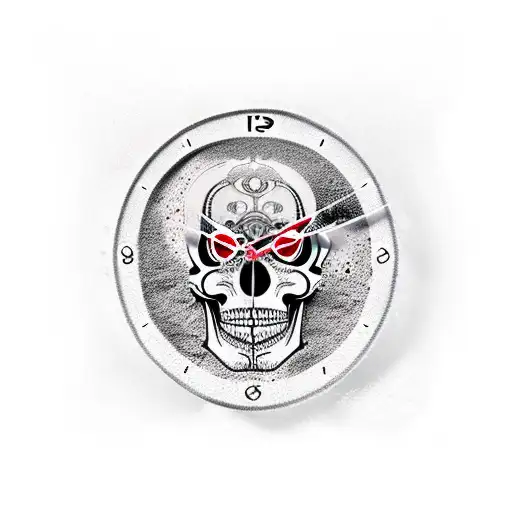 Clock Skull Sand Timer
