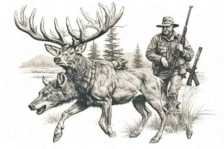 Outdoor Hunting Scene