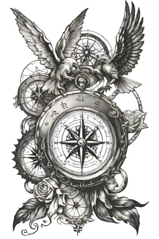 Nautical Compass Angels