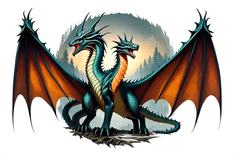 Skyrim Dragons With Trees