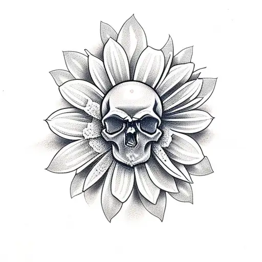 Skull Bird Daisy