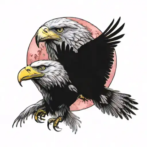 Moon And Eagle And Pink Floyd Dark Side