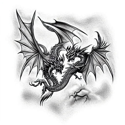 Dragon And Phoenix Fighting