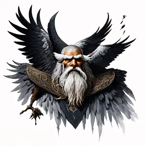 Odin With His Crowes