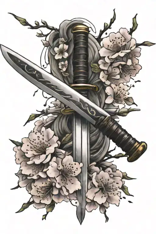 Katana Sword Cherry Blossom