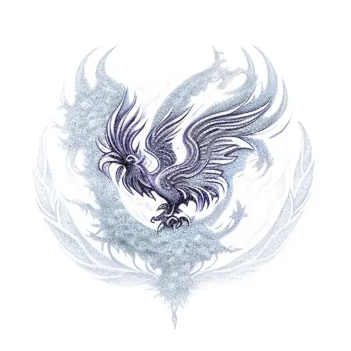 Un Phoenix S'envole D'un Arbre