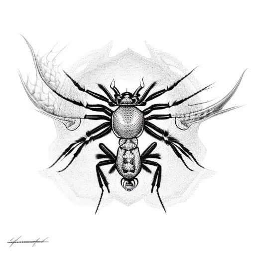 Dragon With Two Spiders For The Underchest