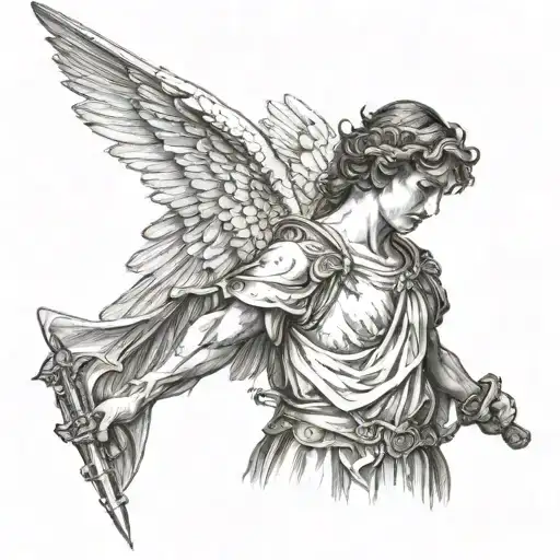 Angel Holding A Sword