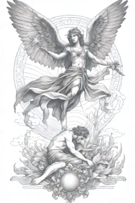 Fallen Angel And Saint Of The Sea To Earth