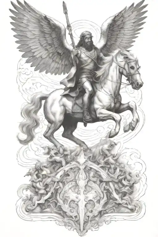 Angle Pull Man From Hell Towards Heaven