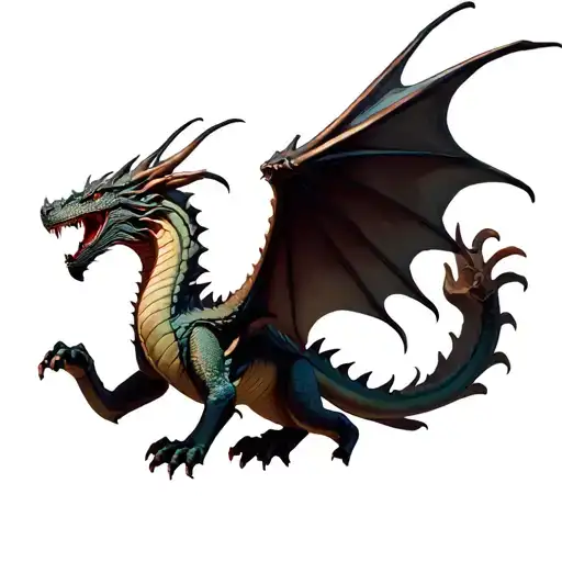 Good V Evil Dragon Flying