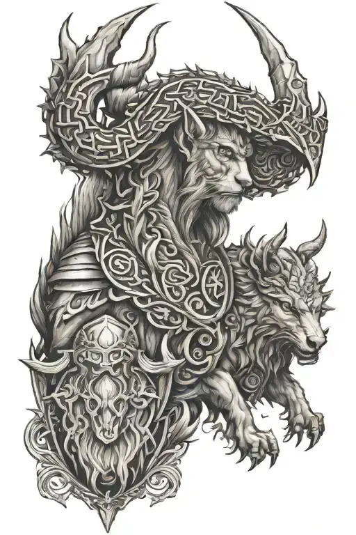 Norse Mythology Inspired Tattoo Featuring