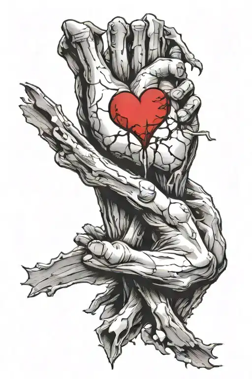 A Person Holding A Red Flag An Heart Thats Broken With Berq Named