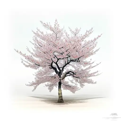 Cherry Blossom Tree Mixed With A Viking Tree