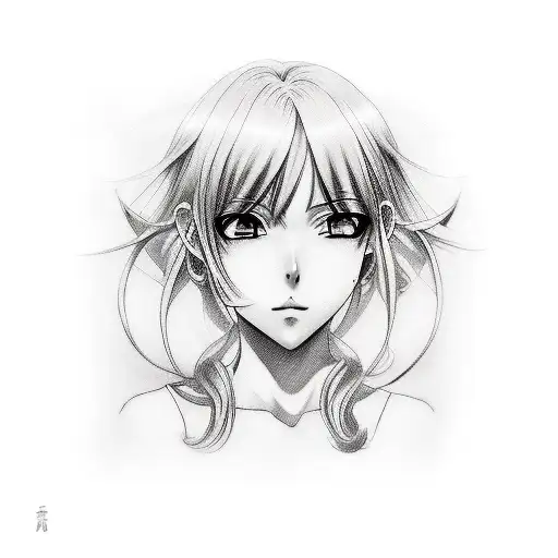 A Realistic Portrait Of An Anime Girl With A Coffee Mug