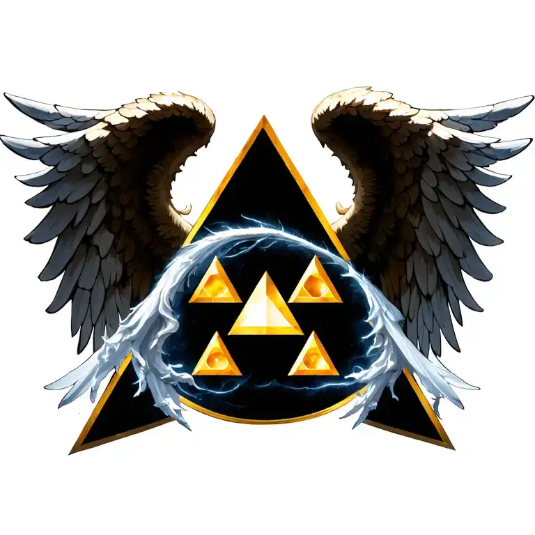 Triforce With Angel Wings Spread