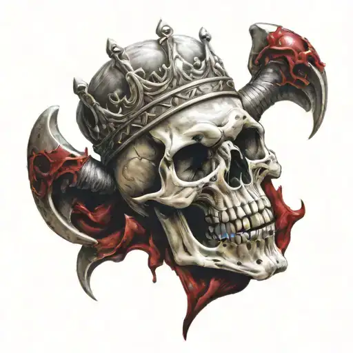 Blood Thirsty King Skull