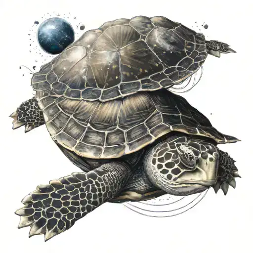 Turtle Carrying The Universe On Its Back