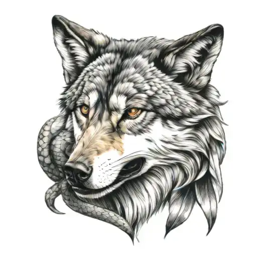 Wolf And Snake
