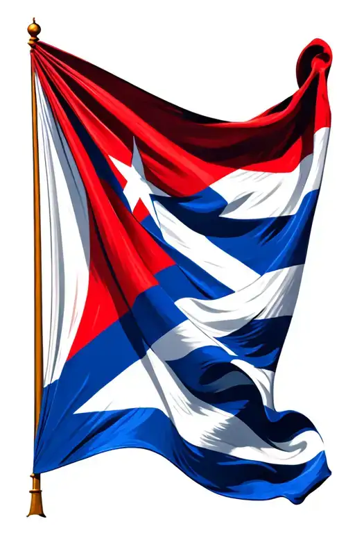 Cuban Flag Waving
