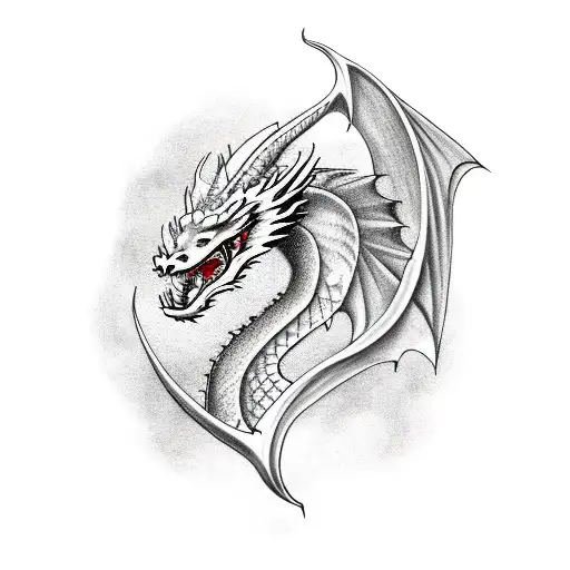 Dragon With Arrow