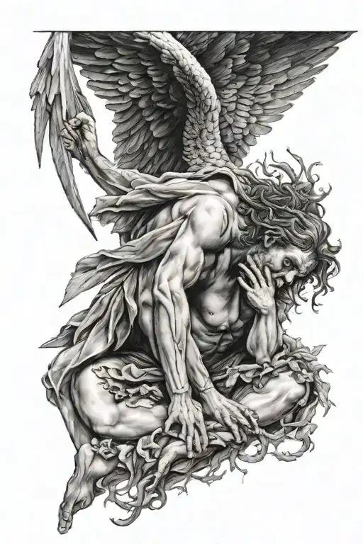 The Crying Lucifer Fallen Angel